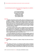 La atención psicosocial como perspectiva integradora en cuidados paliativos