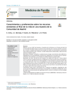 Conocimientos y preferencias sobre los recursos existentes al final de la vida en una muestra de la Comunidad de Madrid