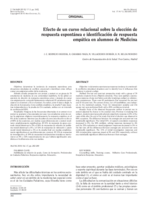 Efecto de un curso de relación de ayuda sobre la elección de respuesta espontánea e identificación de respuesta empática en alumnos de medicina