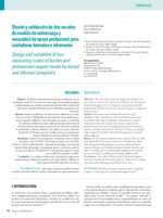Diseño y validación de dos escalas de medida de sobrecarga y necesidad de apoyo profesional para cuidadores formales e informales